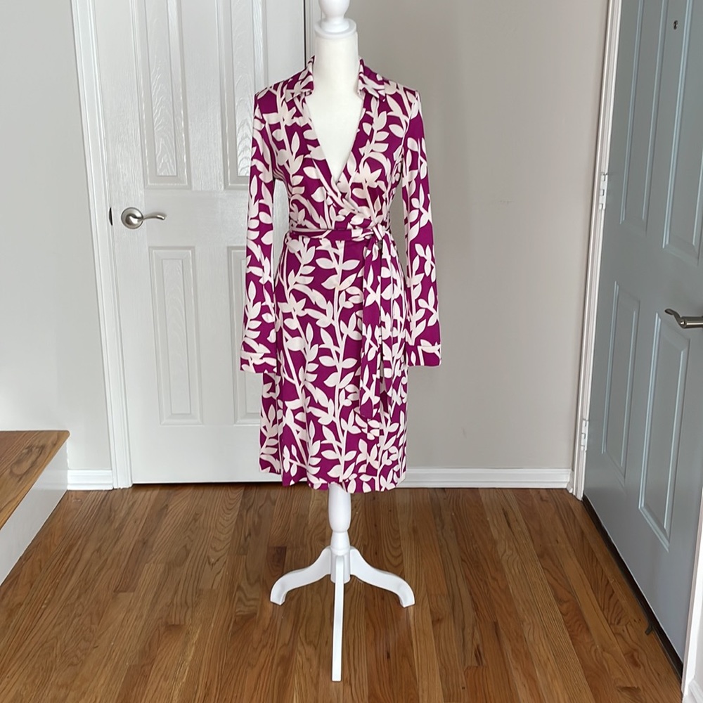 Diane von Furstenberg New Jeanne Wrap Dress in Brambles